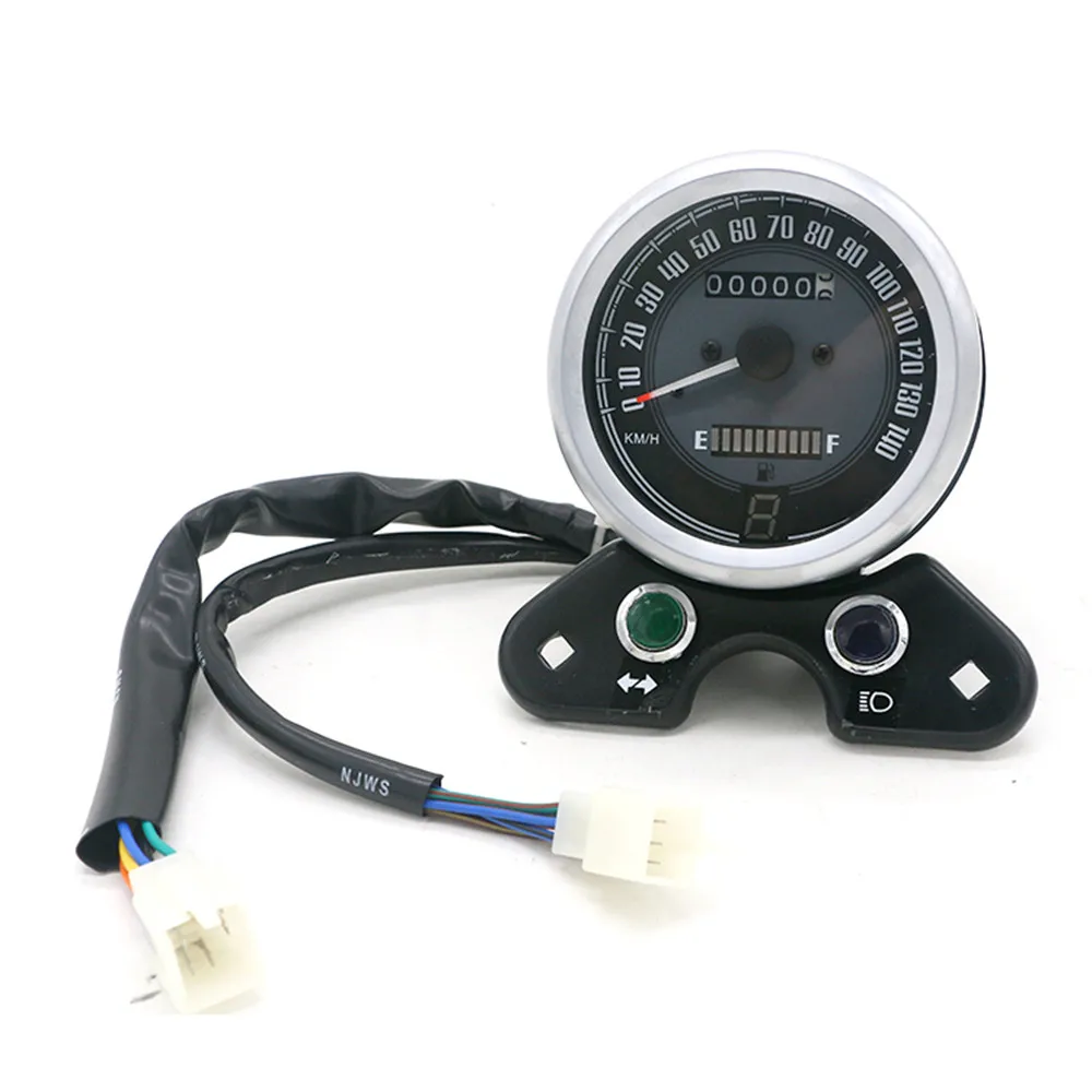 СВЕТОДИОДНЫЙ цифровой ретро мотоциклетный измеритель скорости с USB зарядным устройством для телефона одометр датчик скорости топлива световой индикатор поворота для CG125 GN125