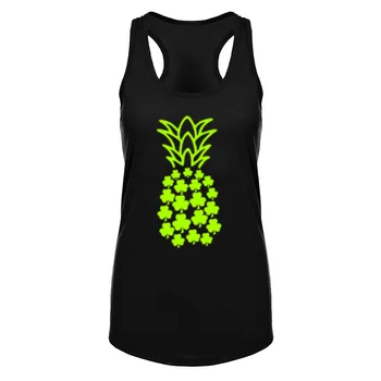 

St Patricks Day Beach Pineapple Racerback Casual Tank Tops Womens Shirts