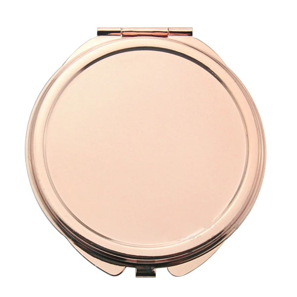 

Portable Purse Mirror Rose Golden Makeup Compact Mirror Folding Pocket Mirror For Traveling, Camping-Small Circle Shape Style-1