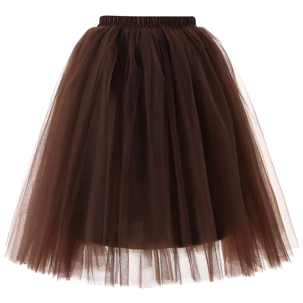 Летние женские юбки, Женская Высококачественная юбка из плиссированной газовой ткани, юбка-пачка для взрослых, юбка для танцев, jupe femme# N05 - Цвет: As the photo show