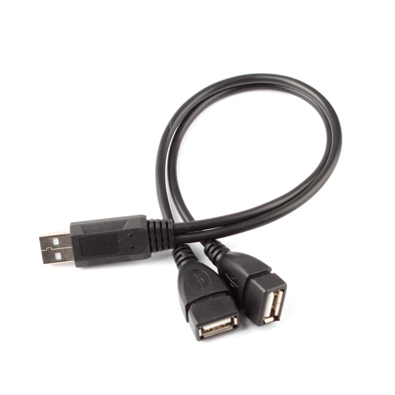 USB 2.0 A Male to 2 Double Dual USB Female Splitter Cable Extension HUB Charger SYNC #78970