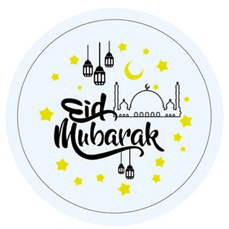 20 шт/страница Eid украшение Мубарак Бумага стикер этикетка печать 4 см подарочный