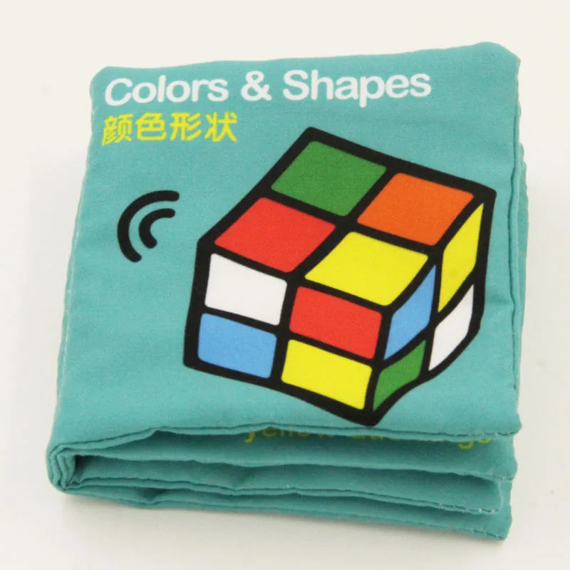 helle Farben Sound Papier Design Baby weiches Tuch Buch Lernspielzeug