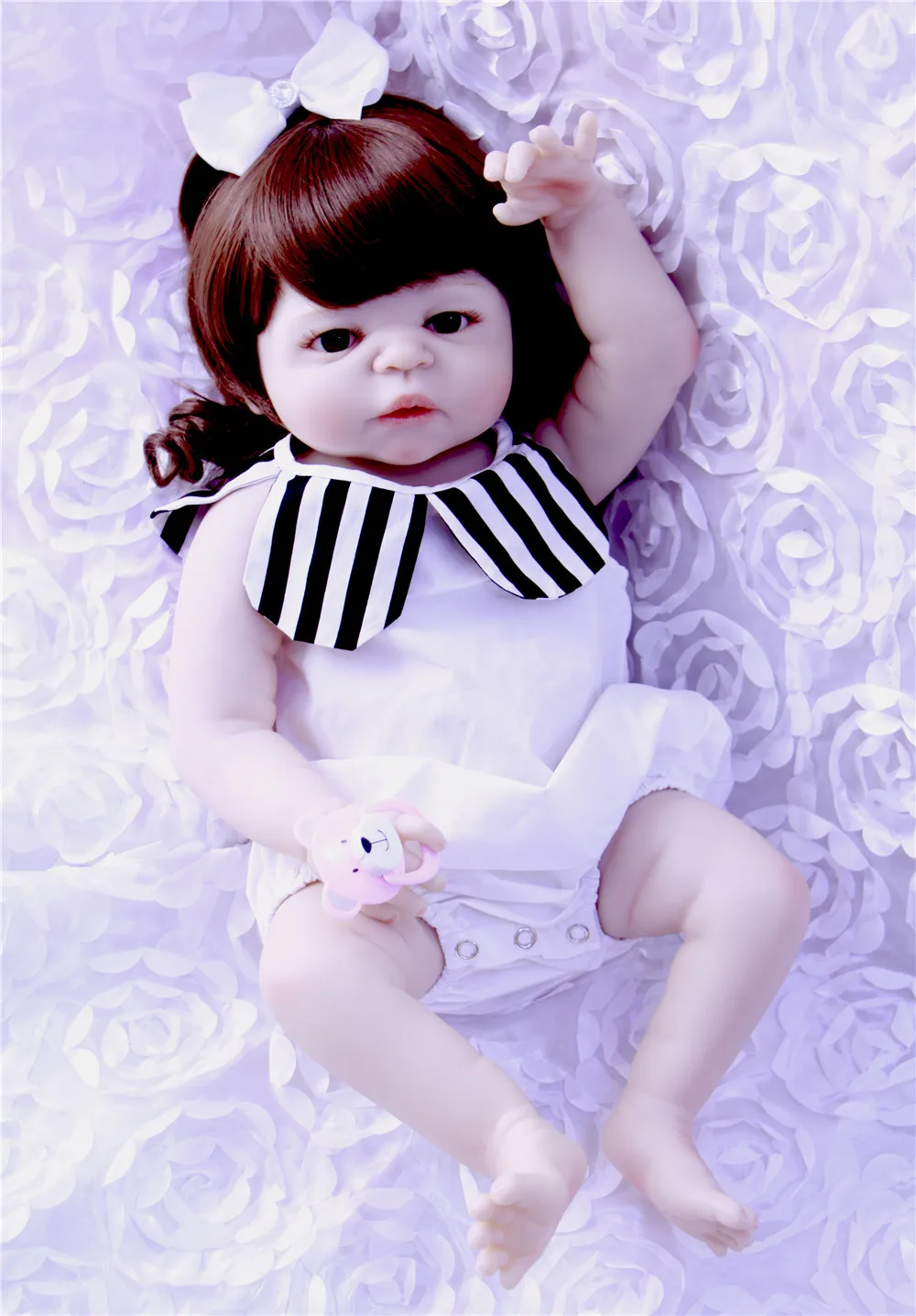 23 &quotполностью силиконовая кукла Reborn Girl Реалистичная ручной работы