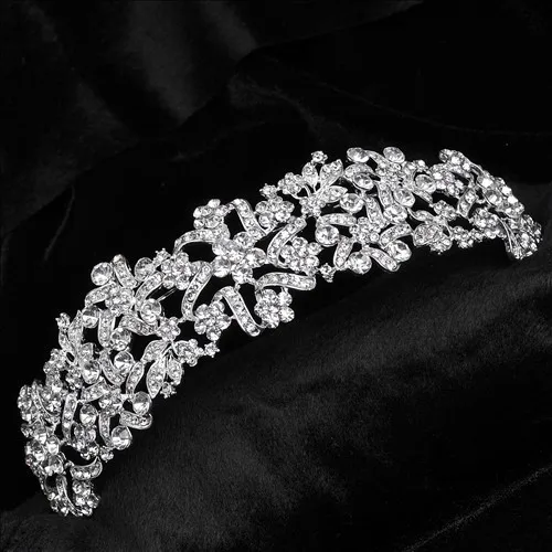 bride tiaras and crowns wedding head jewelry Princess Wedding Tiara Bride Hair Headpiece Crown hair jewelry