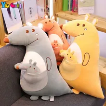 Yb подарок милый кавайный кенгуру с детским животным плюшевые игрушки мягкие животные постельные принадлежности плюшевые подушки kangarooobabykids подарок для девочек