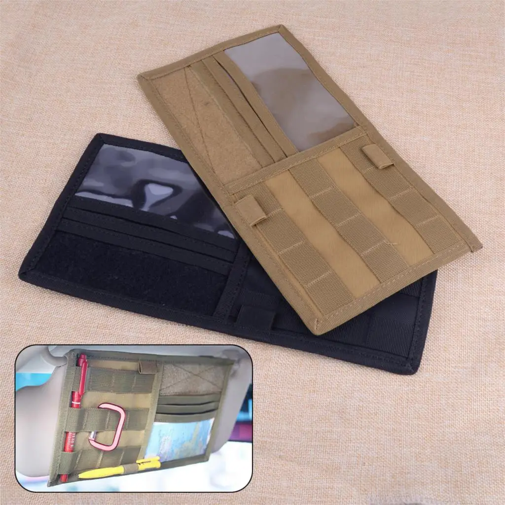 

CITALL New Universal Car Sun Visor Panel Organizer Pouch Holder Multifunction CD Bag Storage Pocket Wallet Clips Tidying