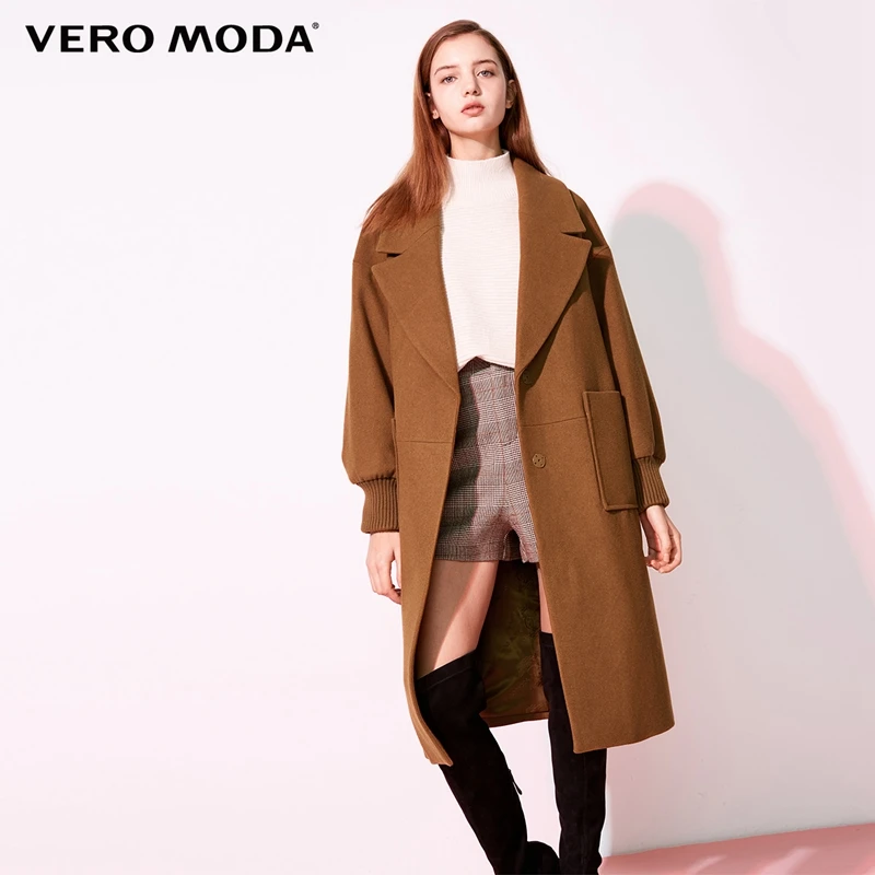 Vero Moda новое рабочее свободное приталенное минималистичное шерстяное пальто с лацканами для женщин | 318427507