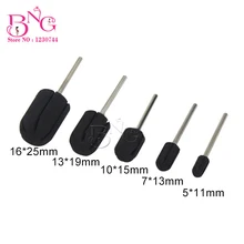 BNG-broca perforadora de goma para manicura y pedicura, 5 uds., 5x11, 7x13, 10x15, 13x19, 16x25