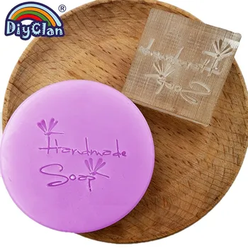 

Transparent Soap Stamp For DIY Handmade Soap Making Custom Patterns Stamp With Handle Z0125SZ
