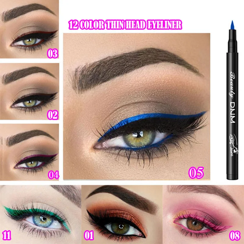 

New Long-lasting Eye Liner Colorful Matte Liquid Eyeliner Pencil Party Durable Natural Black Blue Party Waterproof Pigment TSLM1