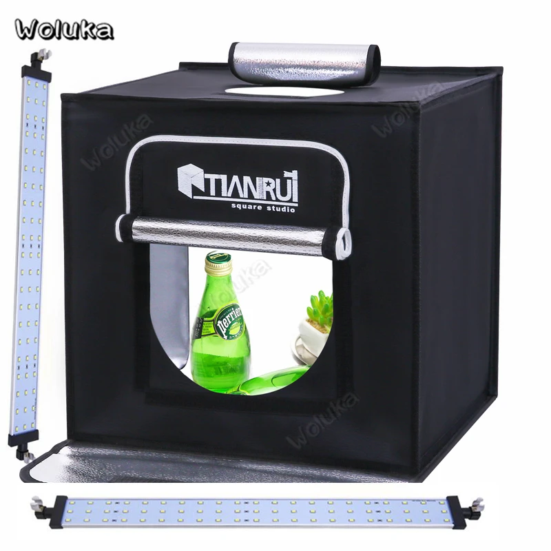 

40CM Photo Box with 2 More LED Strip Lights Lightbox for Photography Mini Studio Set Foto Box Kit Product Photography CD50 T10