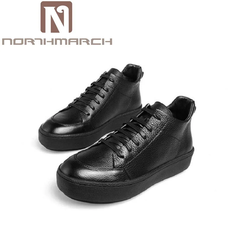 

NORTHMARCH Designer Leather Men Boots New Style Handmade Warm Men Winter Shoes Lace-Up Outdoor Winter Boots Botas Masculina