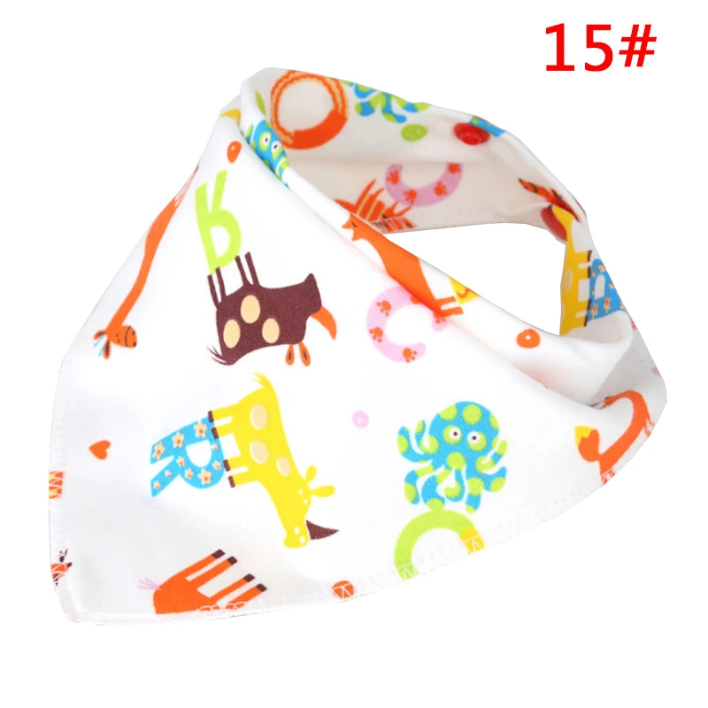 

New Cute Korean Baby Scarf Collar Cotton Cartoon Bib Bandage Children Dark Buckle Three Waterproof Baby Feeding Bibs For Newborn