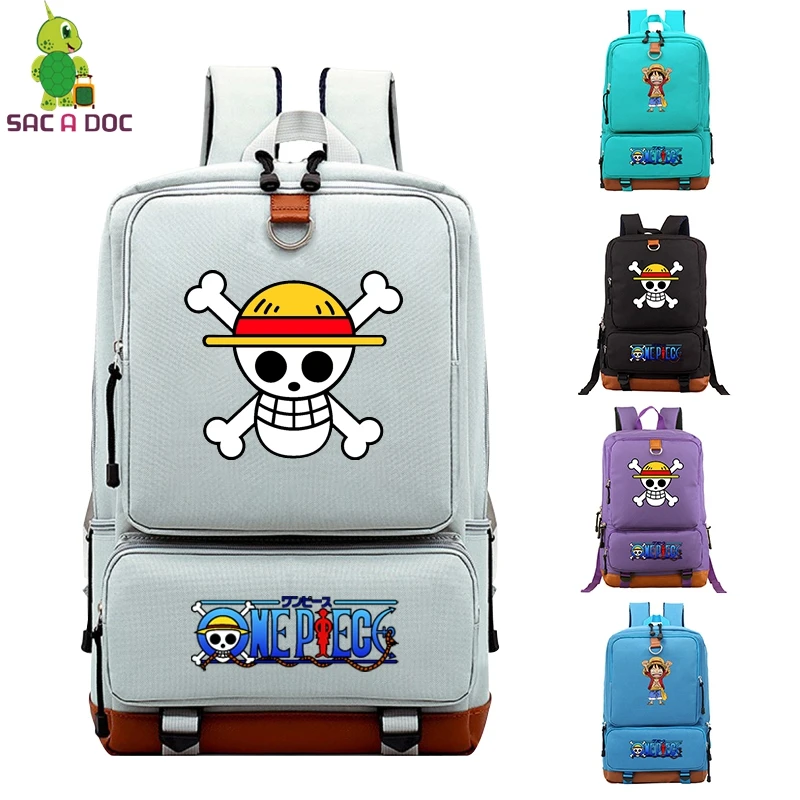 

ONE PIECE Prints Women Bagpack Men School Shoulder Bag Casual Backpack Canvas Notebook Bagpack Morrales Mochilas Para Mujer