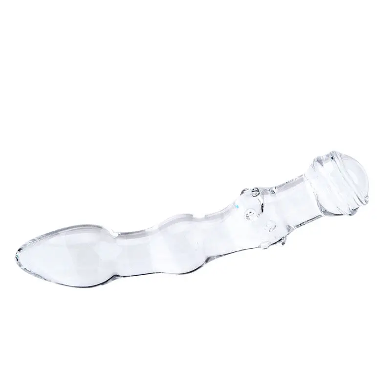Черный волк двусторонний Pyrex Стекло Фаллоимитатор кристалл пениса анальный