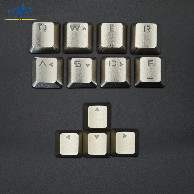 

[HFSECURITY] A Juggernaut Transparent Metal Keycaps For Mechanical Keyoard Silver Metal Keyboard Cover Keycap