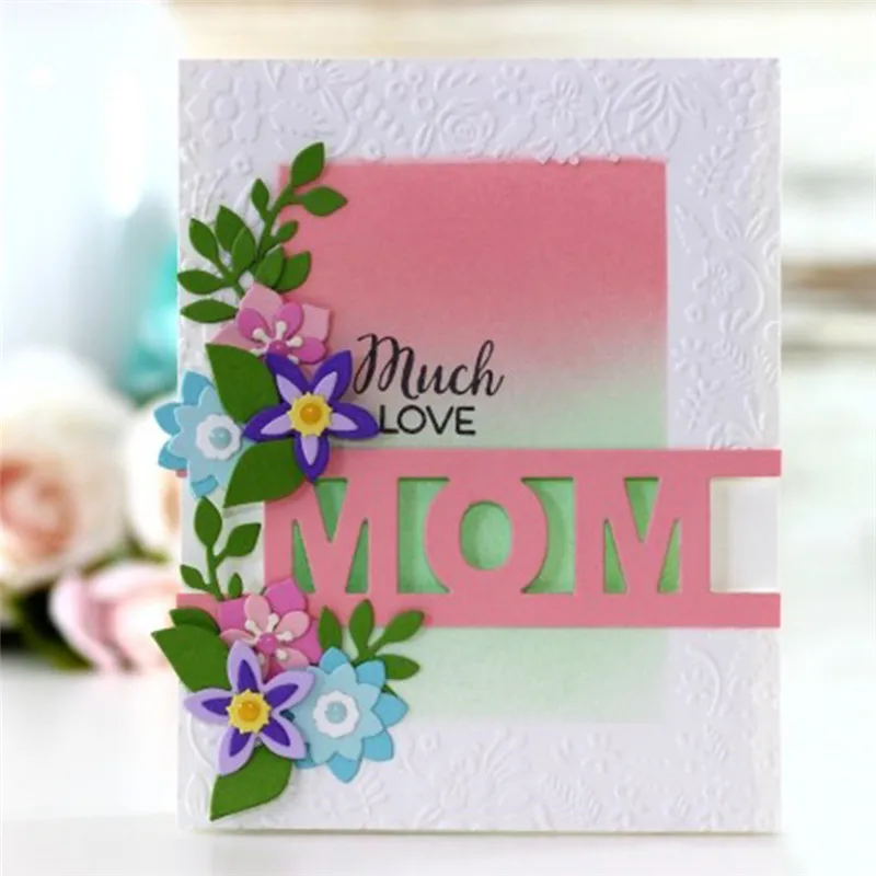 

Block Mom Word Dies Cutting Dies 2019 for Card Making Scrapbooking DIY Album Embossing PaperLetter Metal Die Cut