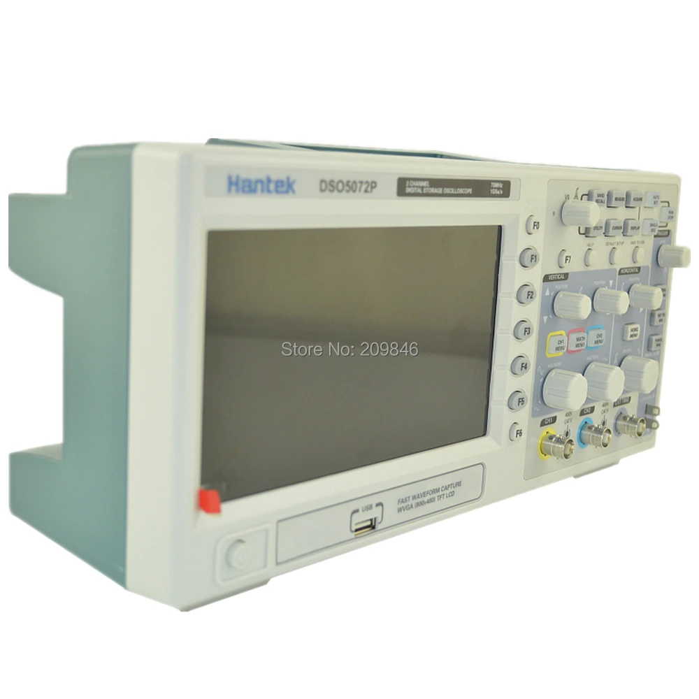 Hantek DSO5072P Цифровой осциллограф 70 мГц 2 Каналы 1GSa/S запись Длина 40 К USB 2ch|storage