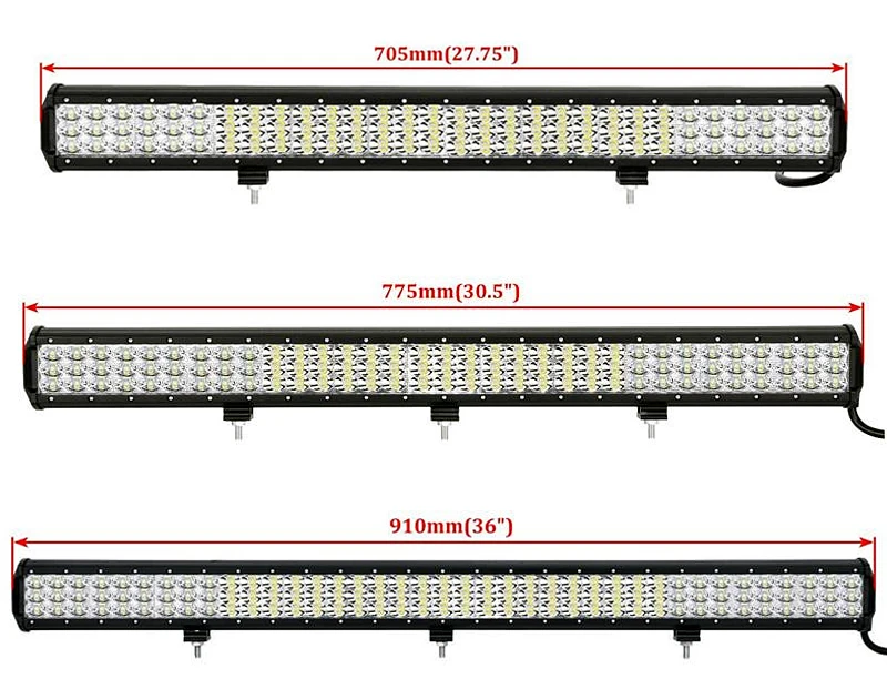 Oslamp 1" 20" 2" 28" 3" 44" 3-строки, светодиодные панели offroad combo Луч работы свет бар DC12v 24 В Грузовик внедорожник ATV 4WD 4x4 привело бар