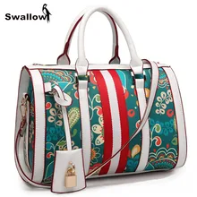 2016 Nueva Impresión Floral de Las Mujeres Del Hombro Crossbody Bolsa de Moda Famoso Diseñador de la Marca de Lujo Con Cinturón de Seguridad Europea Deco