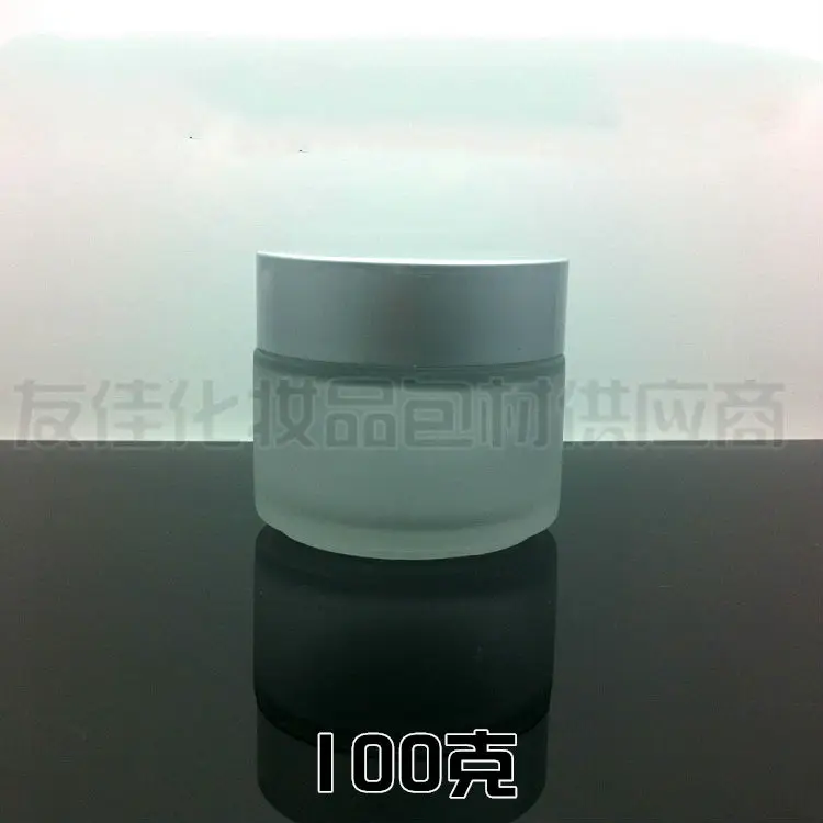 

50pieces/lot 100g clear frosted cream jar,empty cosmetic glass jar or cream container,glass eye cream jar