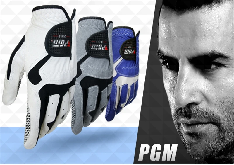 Marca pgm masculino mão esquerda luvas de