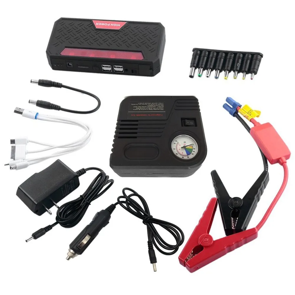 4USB Multi Function Car Jump Starter 12V Rechargeable Battery 68800mAh
