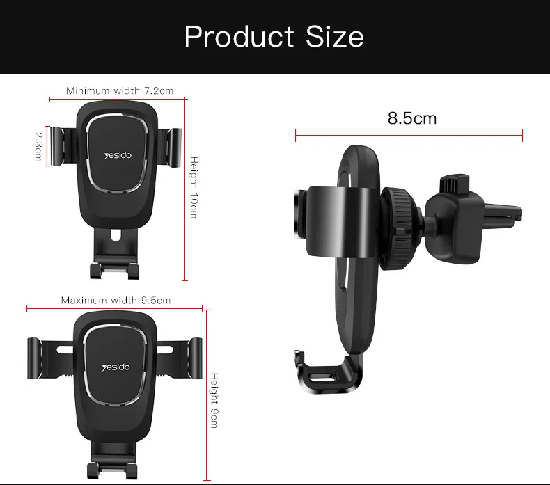 Gravity Car Mount Holder Phone Stand (13)