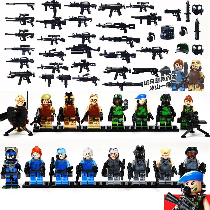 Hot-SELL-Assembly-building-blocks-compatible-model-brick-SWAT-ninjago-weapon-swat-minifigures-educational-DIY-baby