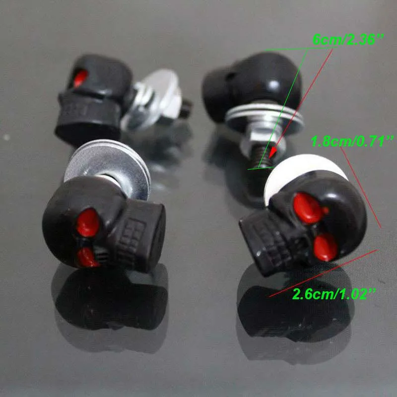 2pcs-Motorcycle-Car-Truck-Auto-Chrome-Skull-License-Plate-Frame-Bolts-Screws-Caps-Fastener-Nuts-Bolts(2)
