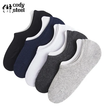 

Cody Steel Men Cotton Boat Socks Shallow Mouth Non-slip Man Invisible Socks Solid Color Comfortable Male Summer Socks 3pairs/lot