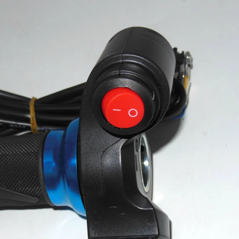 Clearance 12V-84V  EVfitting new style Ignition gas handle with battery status indicator Aluminum alloy rolling Electric Bike Throttle 3