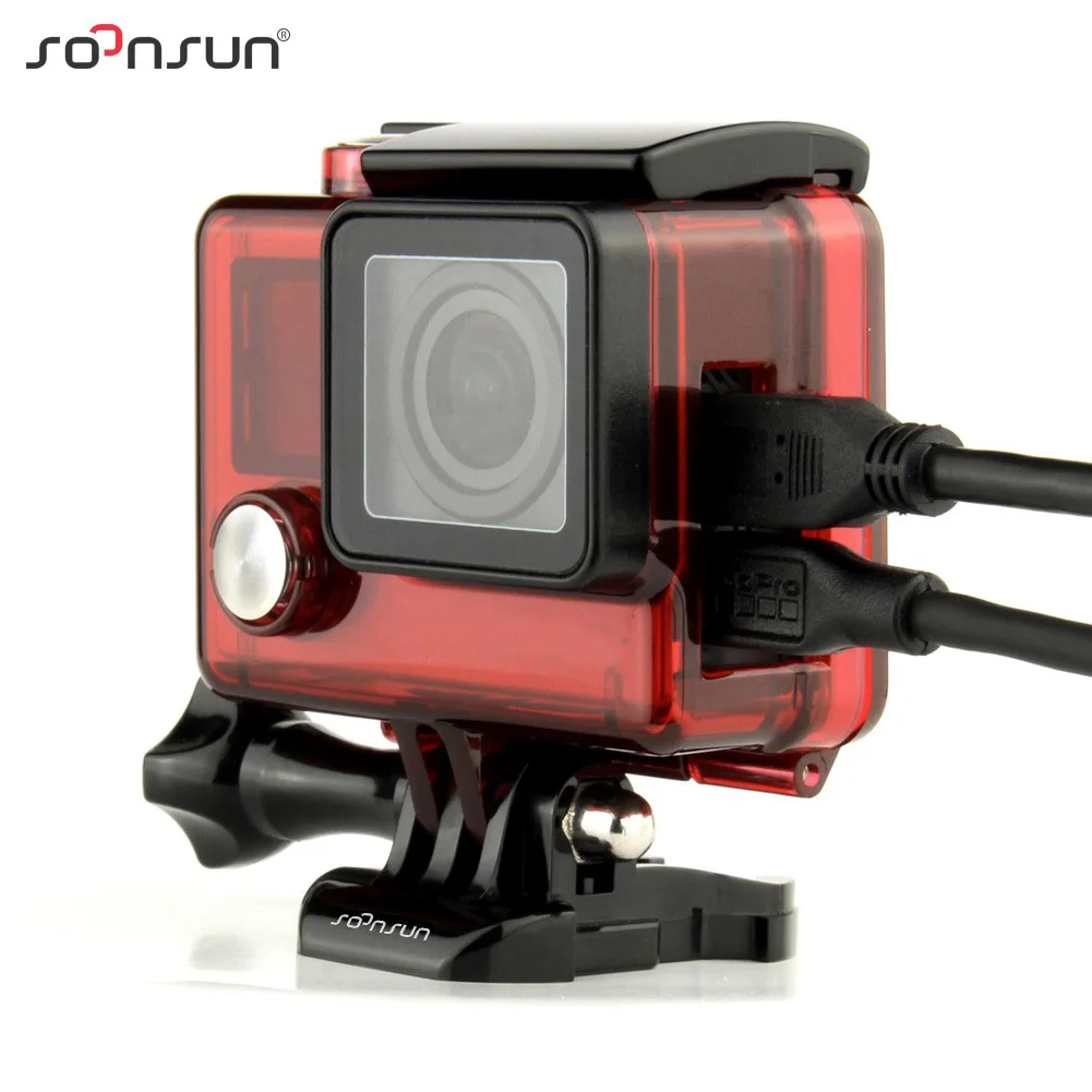 

SOONSUN Skeleton Housing Case Side Open Protective Cover Box with Hole Hollow Backdoor for GoPro Hero 4 3+ For Go Pro Accessory