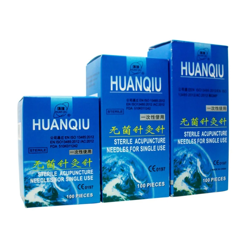 

new 100 pcs sterile acupuncture needle for single use with tube huanqiu acupuncture needle