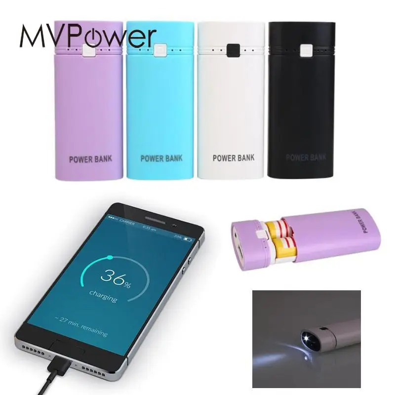 

MVpower DIY External Portable Mobile Power 18650 Anti Charging Battery Charger Case Box Outdoor Travelling Powerbank Solar Gift