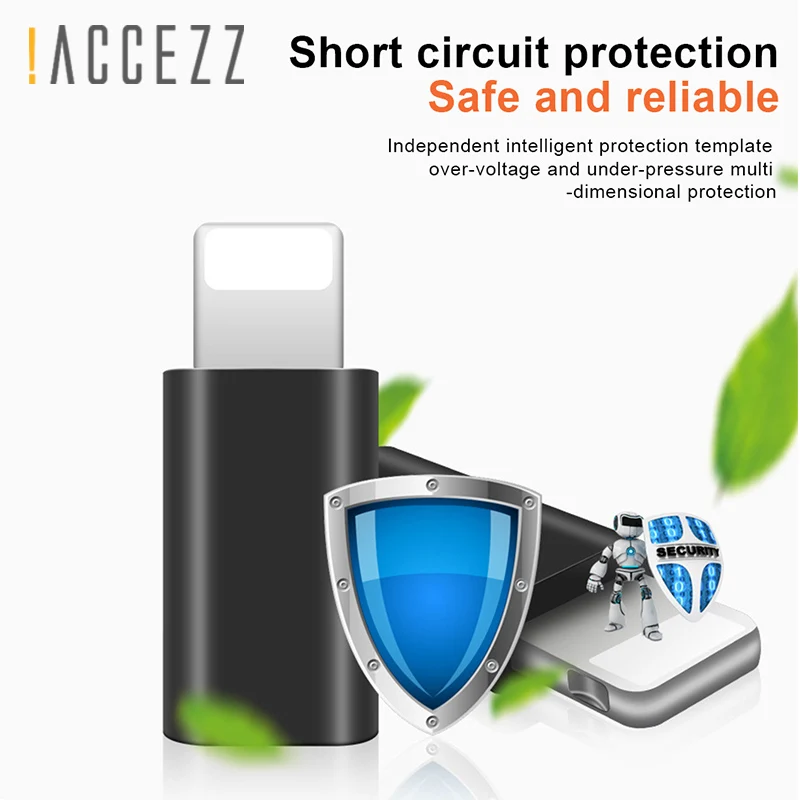 ! Переходник ACCEZZ Micro USB для Apple переходник OTG зарядки и передачи данных iphone 5 6 7 8 Plus XS
