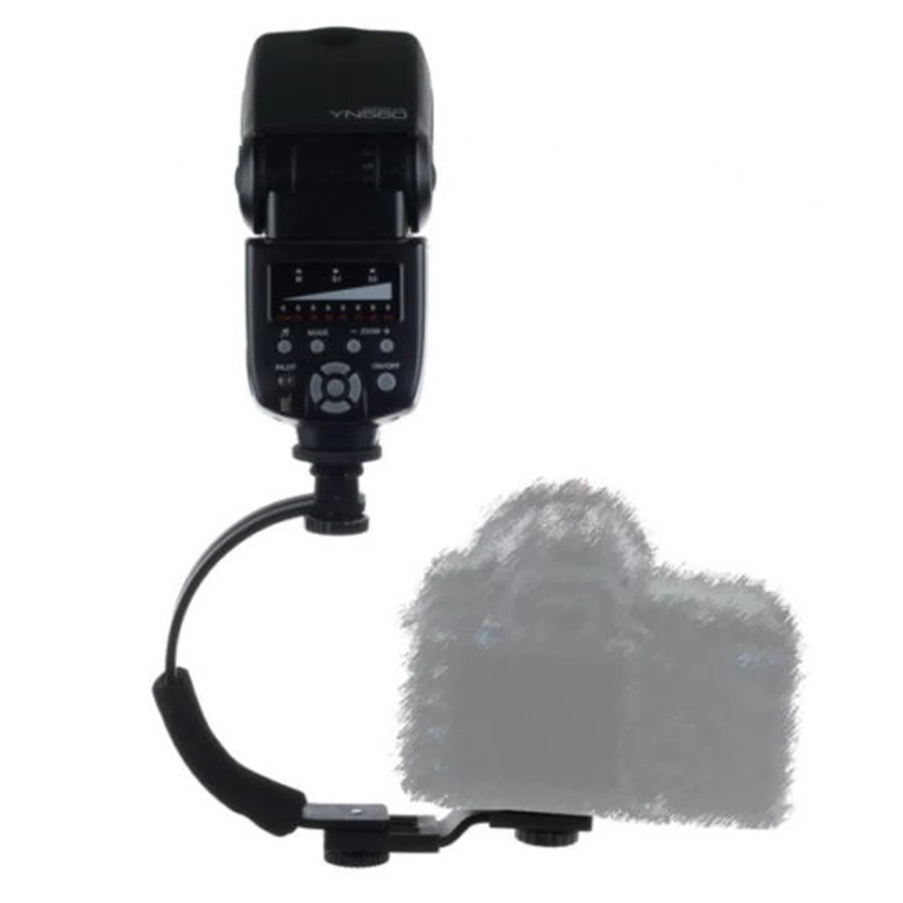 

NEW ARRIVAL C-Shape Flash bracket for Canon Nikon Olympus Pentax DSLR Camera DV Video Light