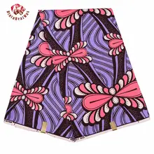 Анкара африканская полиэфирная восковая печатная ткань Binta настоящий воск высокого качества 6 ярдов африканская ткань для вечерние платья FP6124