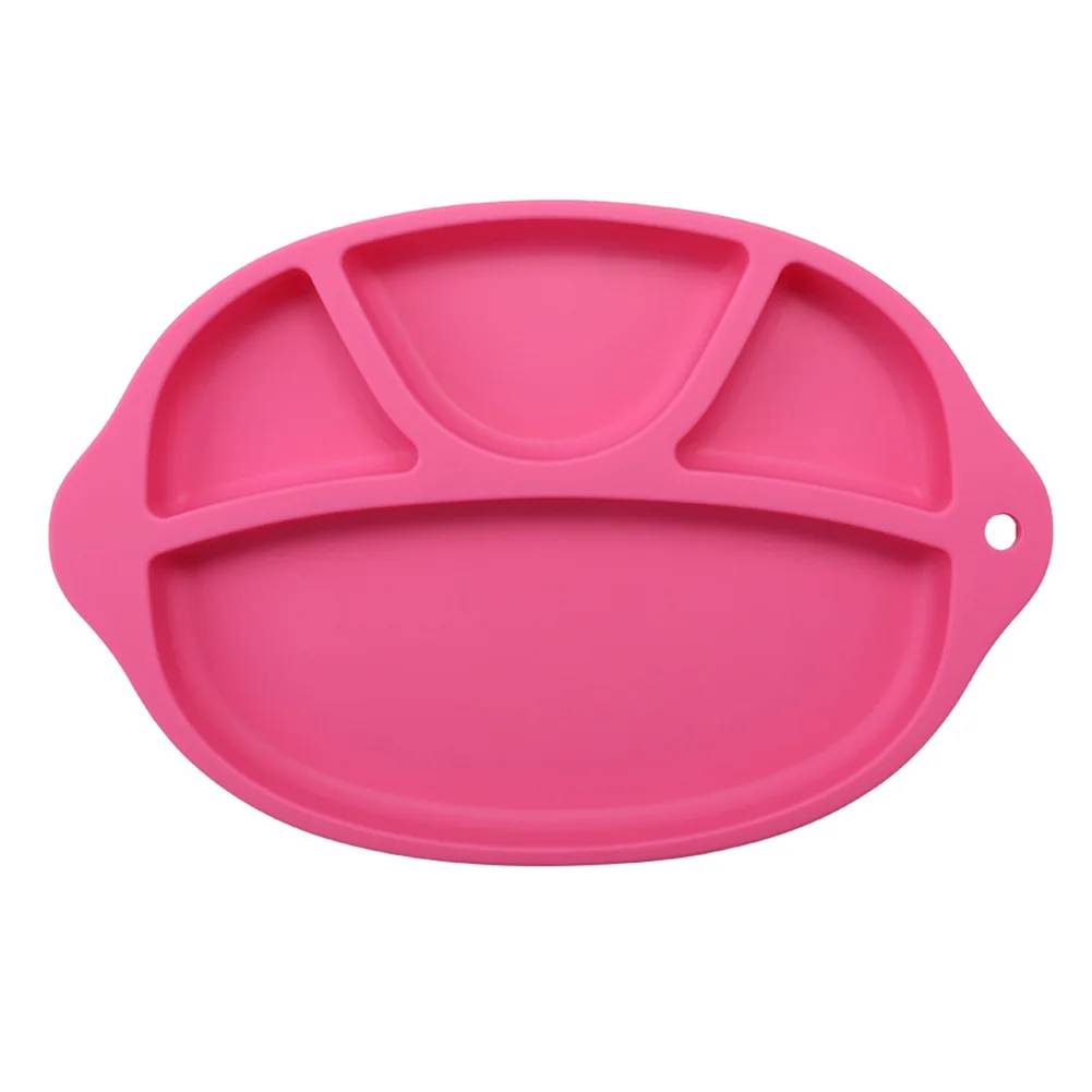Hot Baby Food Container Plate Silicone Children Placemat Dishes Anti-Slip Kids Feeding Plates Dishes Bowl Tableware Set