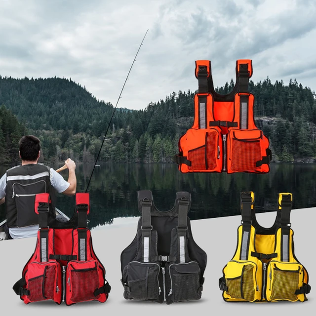 Stock Fly Fishing Vest Detachable Pad Safe Life Jackets Waistcoat