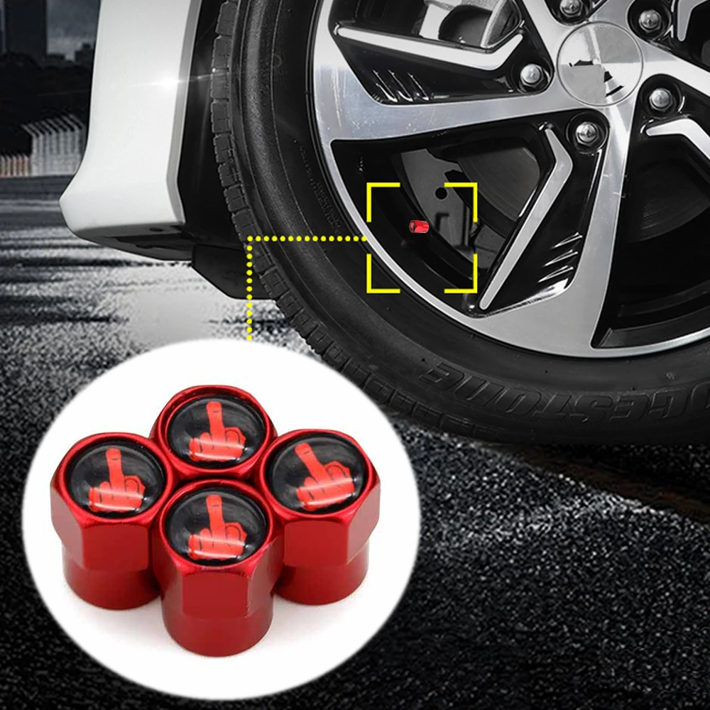 BENZEE 4pcs VB01 Black Car Wheel Tire Valve Caps Stem Air For DODGE RAM 
