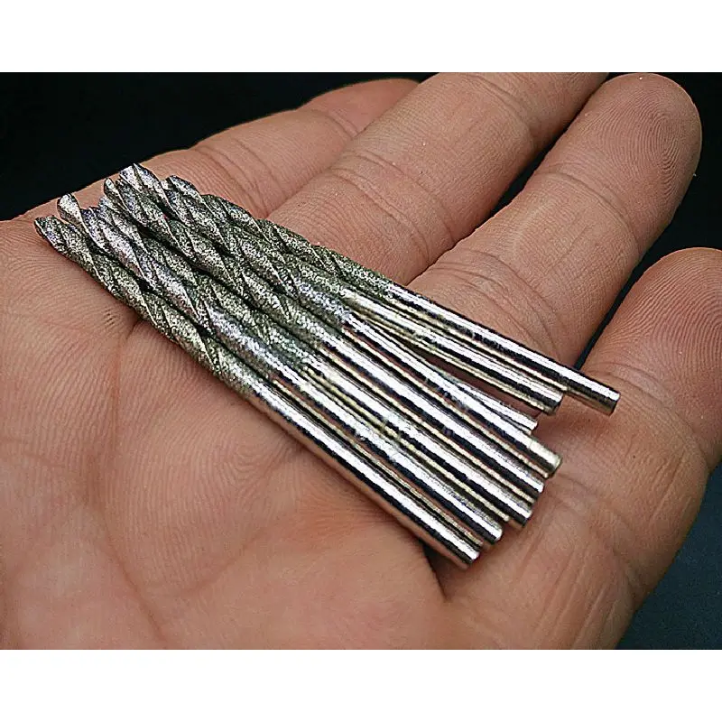 0.8 2.5mm Emery Grinding Needle Corundum Drill Bit Stright Shank Twist