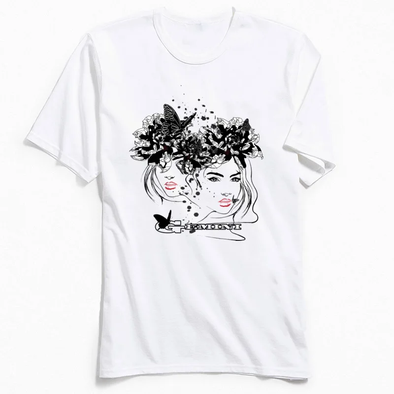 Tops Shirt Gemini Summer 2018 Popular Printing Short Sleeve 100% Cotton Fabric Crew Neck Mens T Shirt Printing Clothing Shirt Gemini white