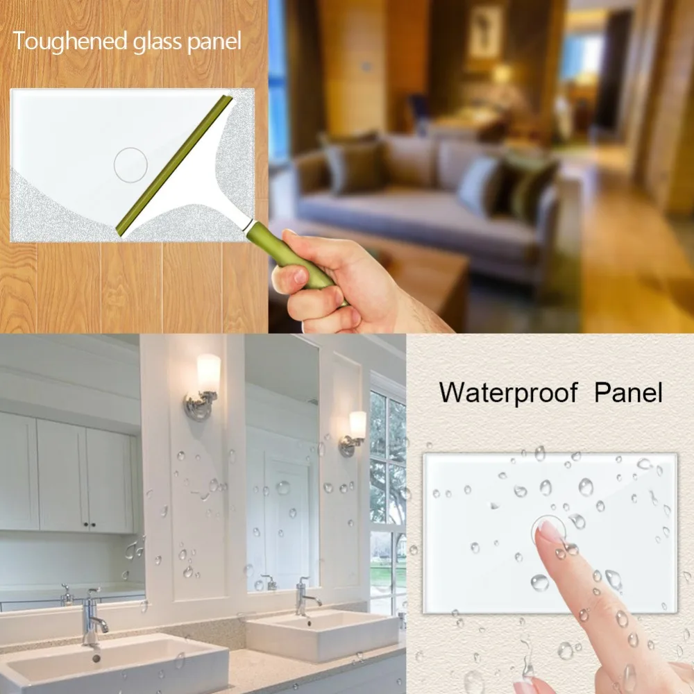Geeklink Smart Home WiFi Switch Wall Light Touch Feedback Panel US 1 Gang APP Voice Remote Control Work for Alexa Google