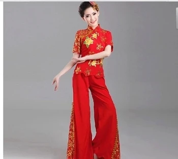 

Yangko Dance Clothing Chinese Folk Dance Costume National Costume Dance Off Clothing Female Waist Drum Fan Dance