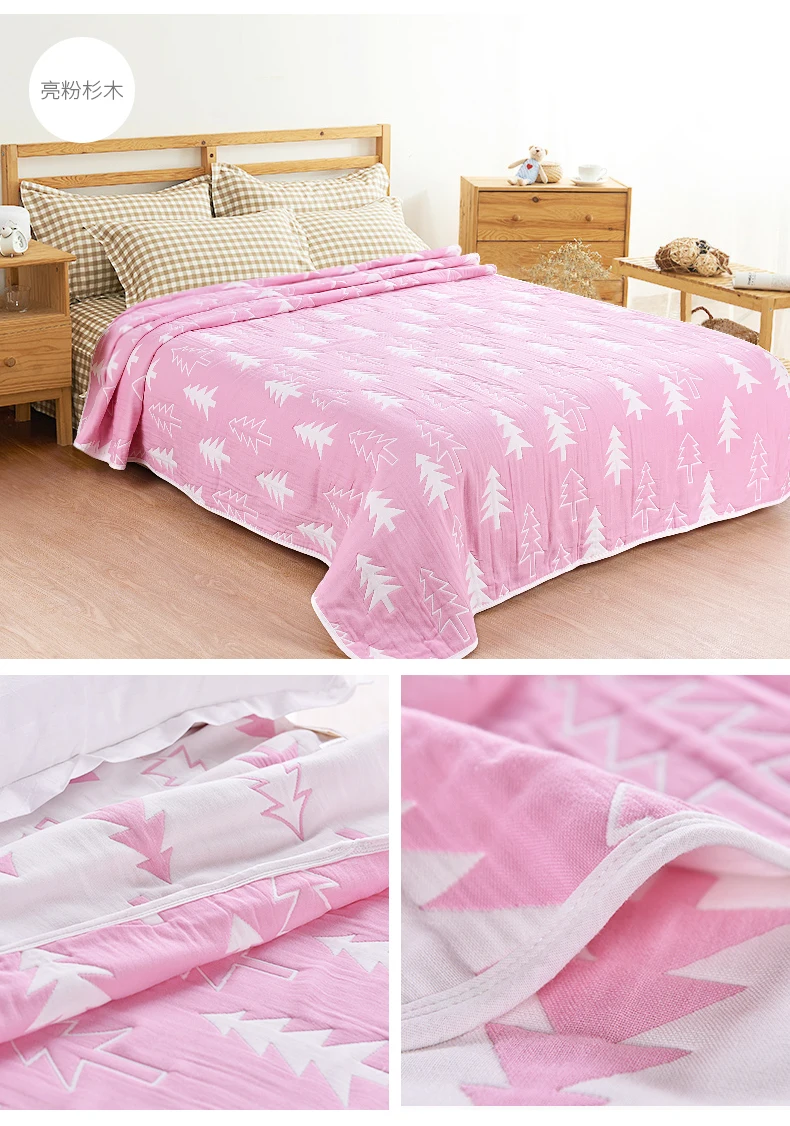 200x220 см шесть слойный муслин одеяло летнее одеяло двойное Королевское одеяло хлопок одеяло на кровати Супермягкие воздухопроницаемые