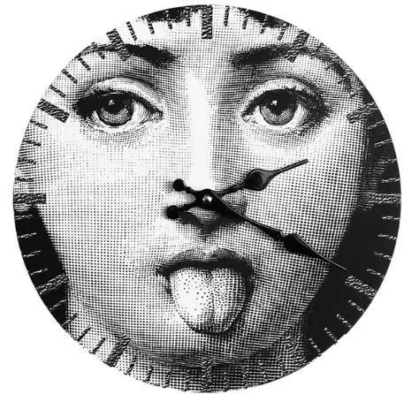 Fornasetti деревянные часы Lina Cavalieri настенные декоративные подвесные часы белый и черный домашний бар отель украшение кронштейн часы - Цвет: 3