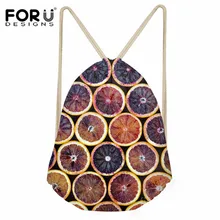 FORUDESIGNS/маленькая сумка на шнурке с изображением апельсинов крови для девочек и мальчиков; повседневная обувь; рюкзак для хранения; Детский рюкзак для ежедневного путешествия