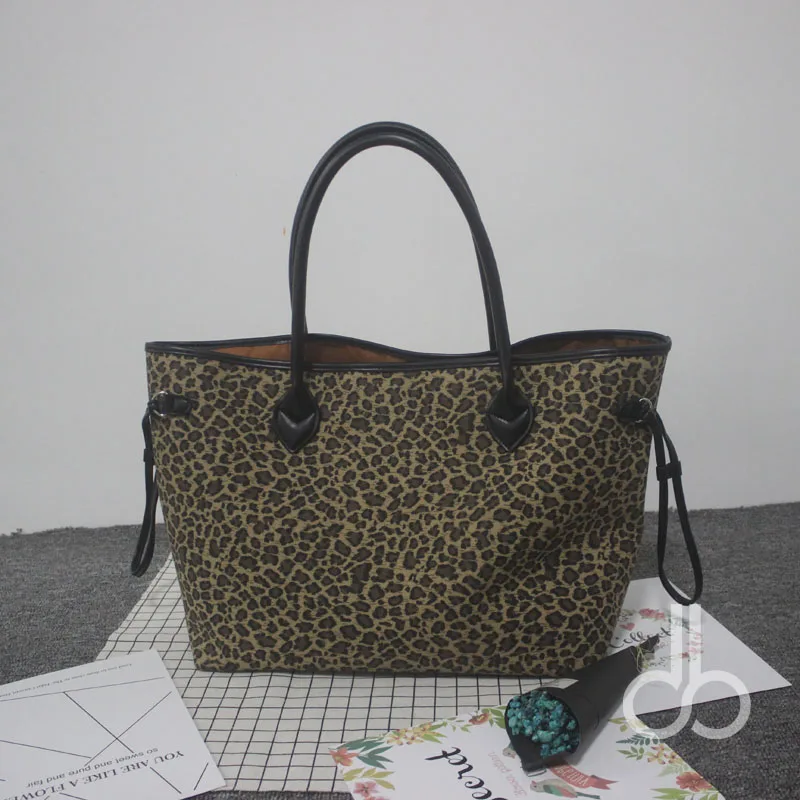 Wholesale Blanks Leopard Tote Bag Cheetah Women Handbag